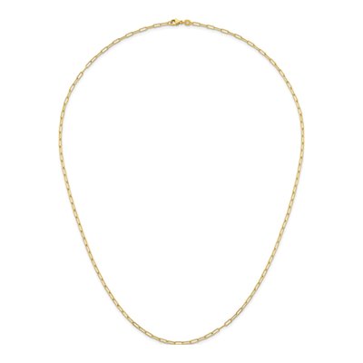 14K Yellow Gold 2.5mm Paperclip Chain – view 6