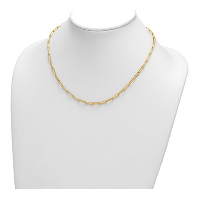 14K Yellow Gold 3.4mm Paperclip Chain – view 5