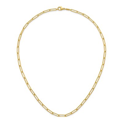 14K Yellow Gold 3.4mm Paperclip Chain – view 6
