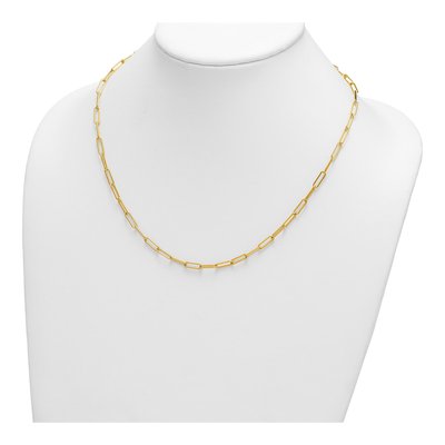 14K Yellow Gold 3.4mm Paperclip Chain – view 5