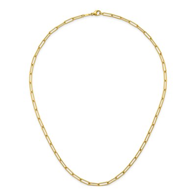 14K Yellow Gold 3.4mm Paperclip Chain – view 6