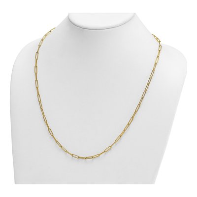 14K Yellow Gold 3.4mm Paperclip Chain – view 5
