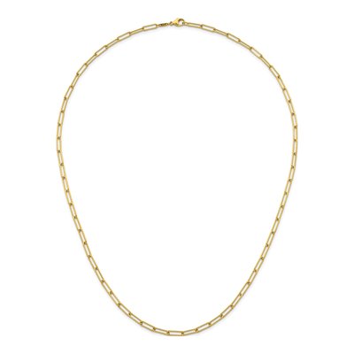 14K Yellow Gold 3.4mm Paperclip Chain – view 6