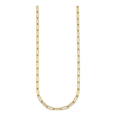 14K Yellow Gold 3.4mm Paperclip Chain – view 3