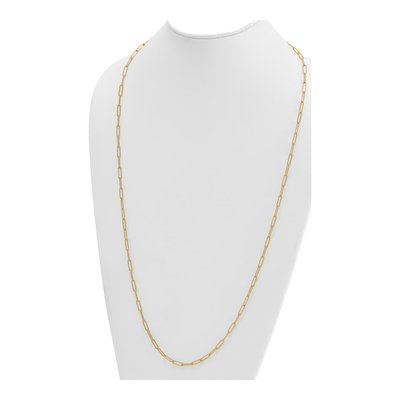 14K Yellow Gold 3.4mm Paperclip Chain – view 5