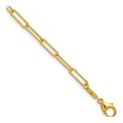14K Yellow Gold 3.4mm Paperclip Chain