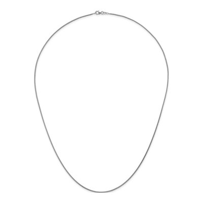 14K White Gold 1.2mm 24-inch Snake Chain – view 6