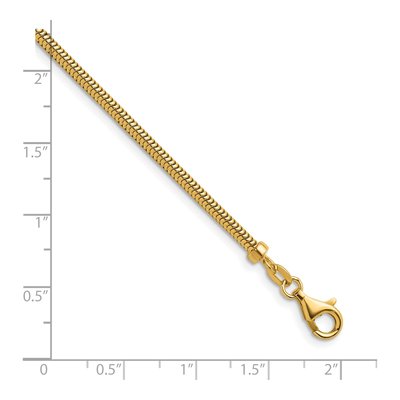 14K Yellow Gold 2.4mm Snake Chain – view 7