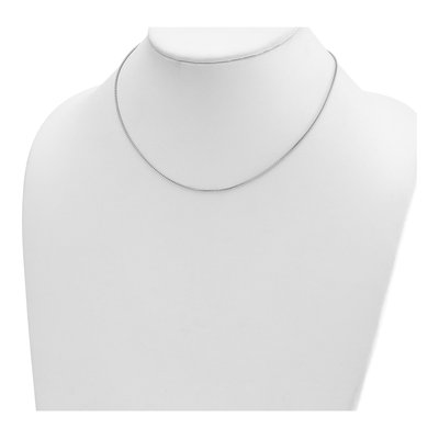 14K White Gold 1mm Franco Chain – view 5