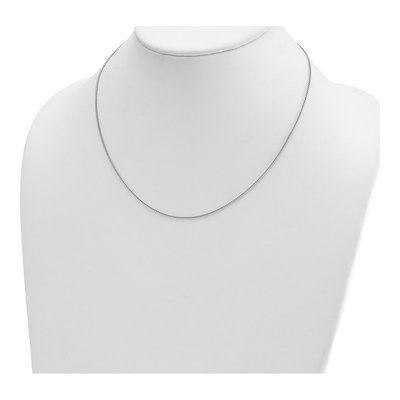 14K White Gold 1mm Franco Chain – view 5