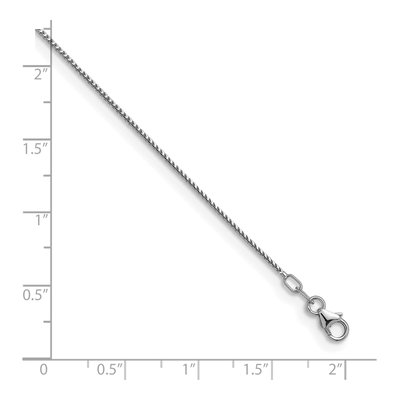 14K White Gold 1mm Franco Chain – view 7