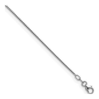 14K White Gold 1mm Franco Chain