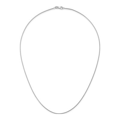 14K White Gold 1mm Franco Chain – view 6