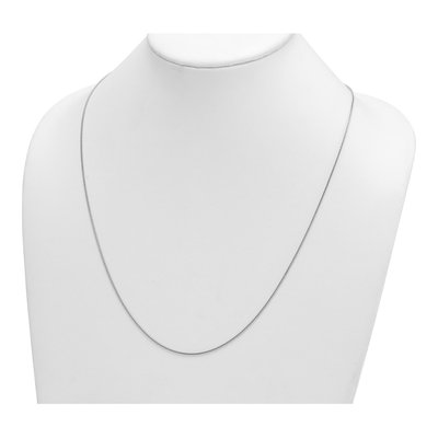 14K White Gold 1mm Franco Chain – view 5