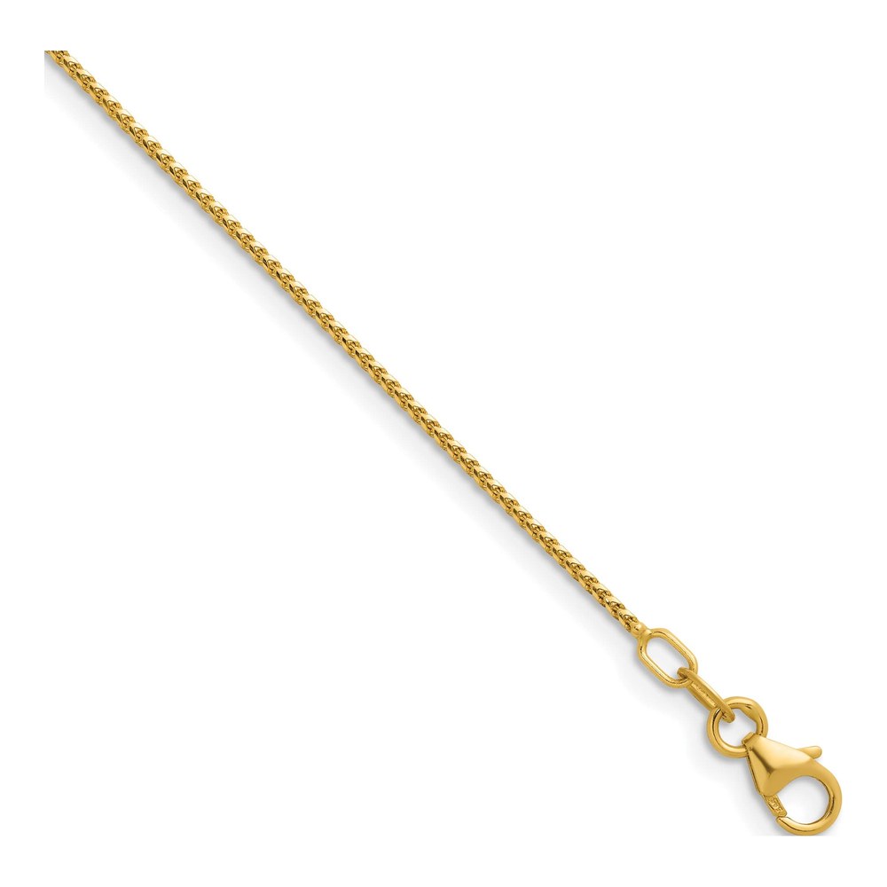 Herco 14K Yellow Gold Polished 1.0mm Solid Franco 16 Inch Chain Necklace with Lobster Clasp