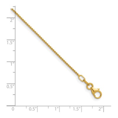 14K Yellow Gold 1mm Franco Chain – view 7