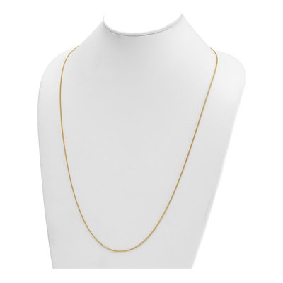 14K Yellow Gold 1mm 30-inch Franco Chain – view 5