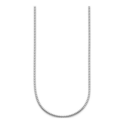 14K White Gold 2mm Franco Chain – view 4