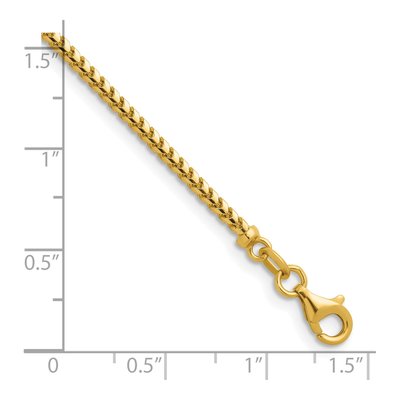 14K Yellow Gold 2mm Franco Chain – view 8