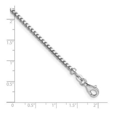 14K White Gold 2.4mm Franco Chain – view 7