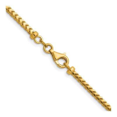 14K Yellow Gold 2.4mm Franco Chain – view 4