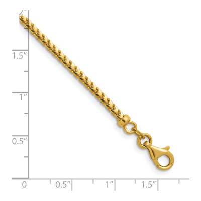14K Yellow Gold 2.4mm Franco Chain – view 4