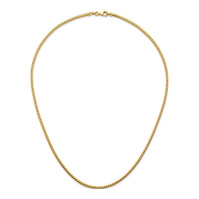 14K Yellow Gold 2.4mm Franco Chain – view 6