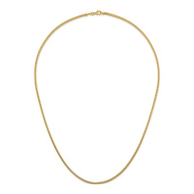 14K Yellow Gold 2.4mm Franco Chain – view 6