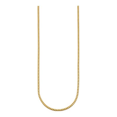 14K Yellow Gold 2.4mm Franco Chain – view 3