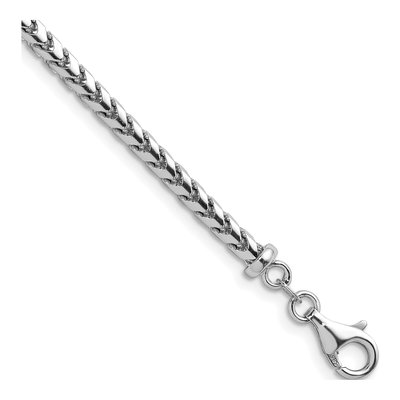 14K White Gold 3.7mm Franco Chain