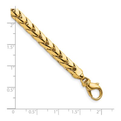 14K Yellow Gold 6mm Franco Chain – view 3