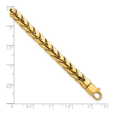 14K Yellow Gold 6mm Franco Chain Bracelet – view 6