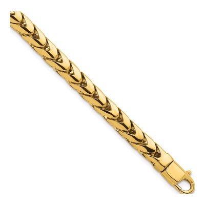 14K Yellow Gold 6mm Franco Chain Bracelet