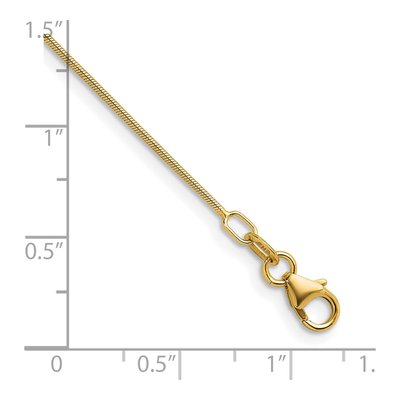 14K Yellow Gold 0.9mm Snake Chain – view 7