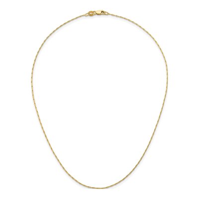 14K Yellow Gold 1.2mm Fancy Link Chain – view 6