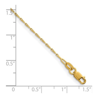 14K Yellow Gold 1.2mm Fancy Link Chain – view 7