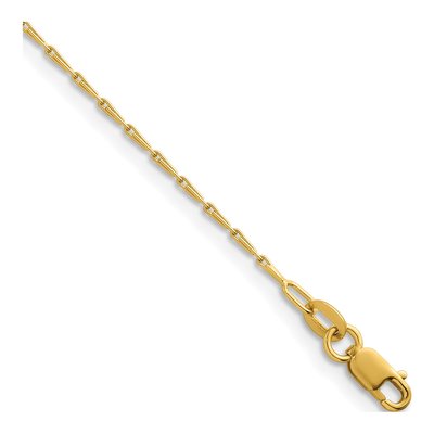 14K Yellow Gold 1.2mm Fancy Link Chain