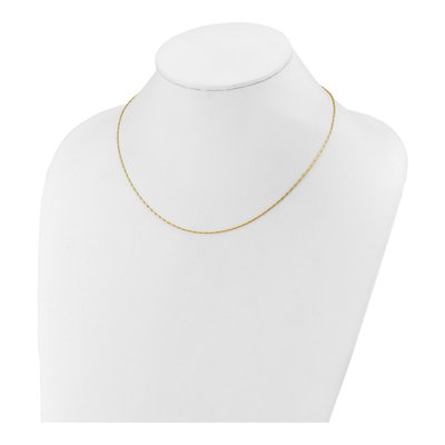 14K Yellow Gold 1.2mm Fancy Link Chain – view 5