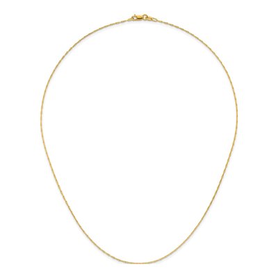 14K Yellow Gold 1.2mm Fancy Link Chain – view 6