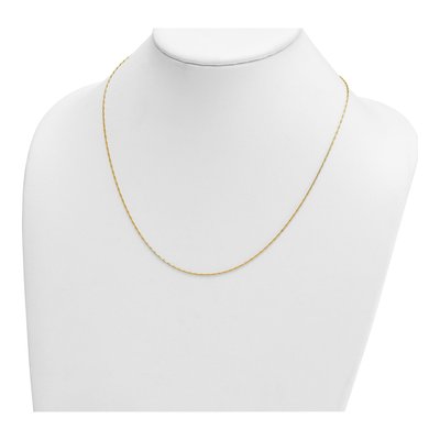 14K Yellow Gold 1.2mm Fancy Link Chain – view 5