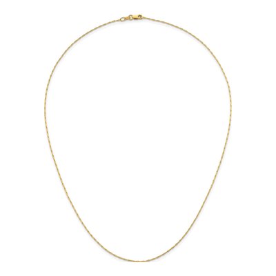 14K Yellow Gold 1.2mm Fancy Link Chain – view 6
