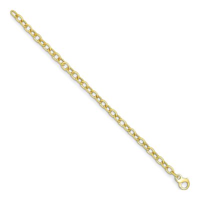 14K Yellow Gold 6.5mm Twisted Oval Open Link Chain – view 2