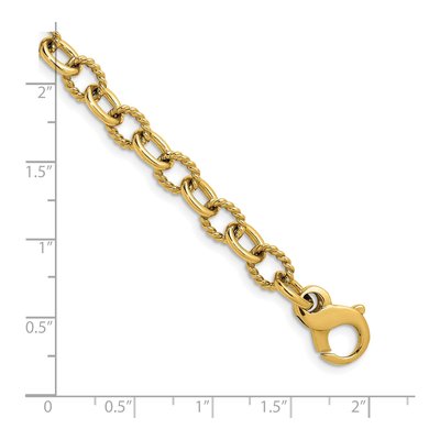 14K Yellow Gold 6.5mm Twisted Oval Open Link Chain – view 3