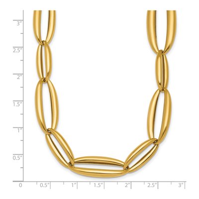 14K Yellow Gold Oval Link Necklace – view 3