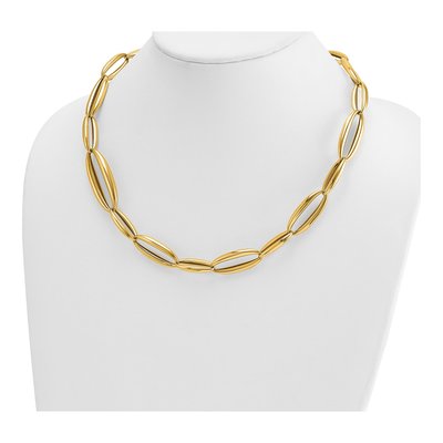 14K Yellow Gold Oval Link Necklace – view 4
