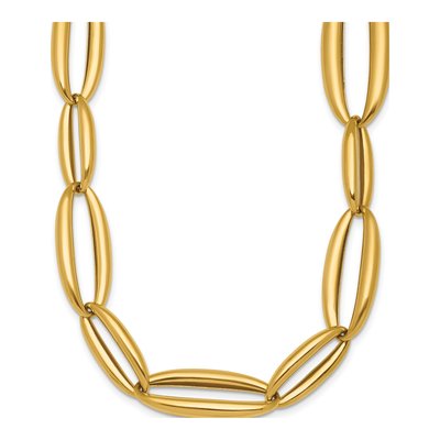 14K Yellow Gold Oval Link Necklace