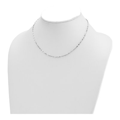14K White Gold 2mm Fancy Link Chain – view 5