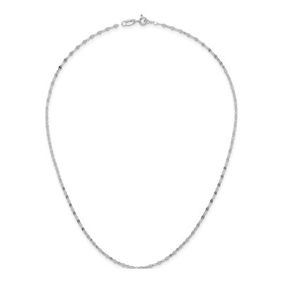 14K White Gold 2mm Fancy Link Chain – view 6