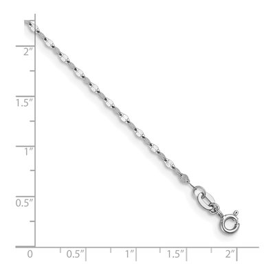 14K White Gold 2mm Fancy Link Chain – view 7