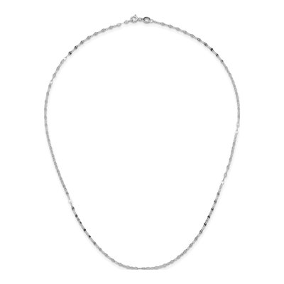 14K White Gold 2mm Fancy Link Chain – view 6